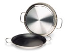 Round paella pan Ø 36cm with lid - induction stainless steel 18/10 - Chef  Classic - Lacor