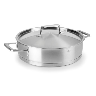 Couvercle Lacor Chef-Luxe Diamètre 24 Cm - Inox 18/10 Avec Fond Triple Sandwich, Compatible Induction