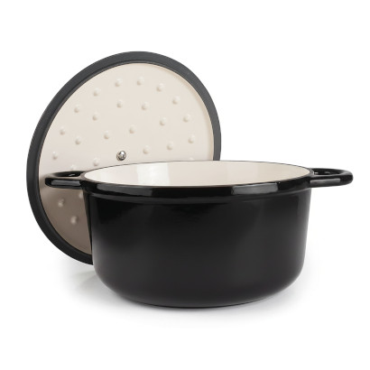 Black round casserole