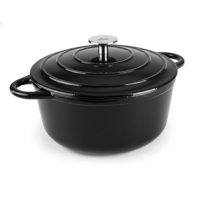 Black round casserole