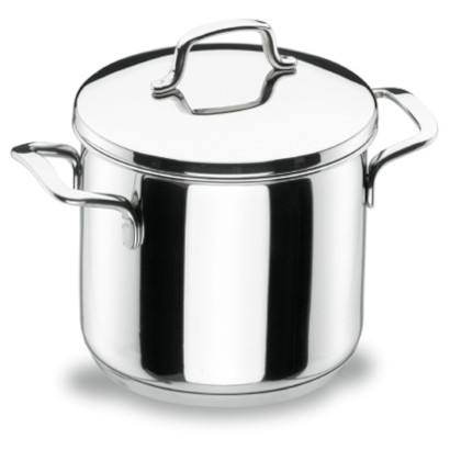 Gourmet low stock pot with lid
